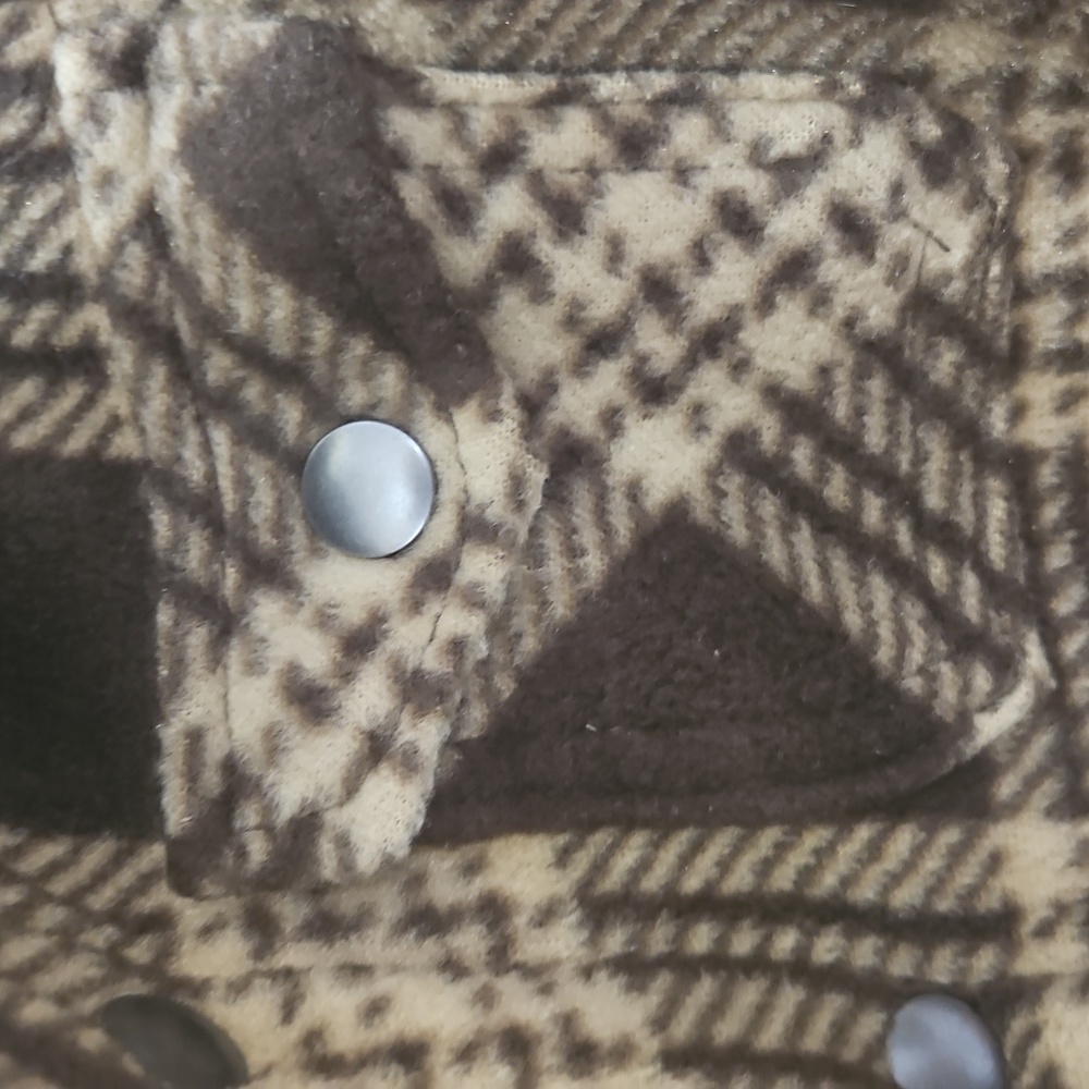 Eddie Bauer Brown Plaid Jacket Faux Shearling Lining Boys Sz 4/5 - Picture 4 of 8
